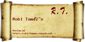 Robl Tamás névjegykártya